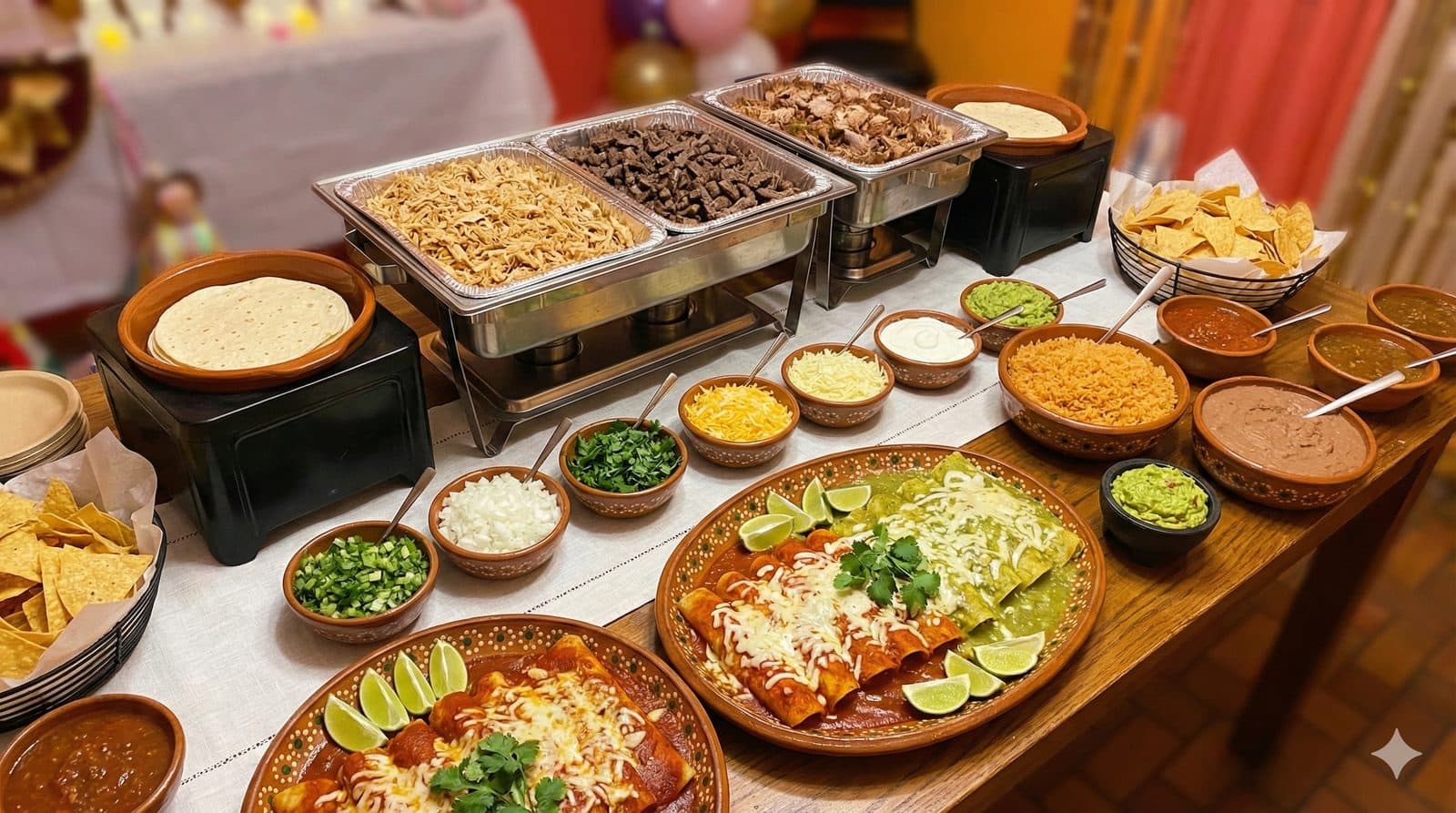 Casa Noble catering spread for events and celebrations