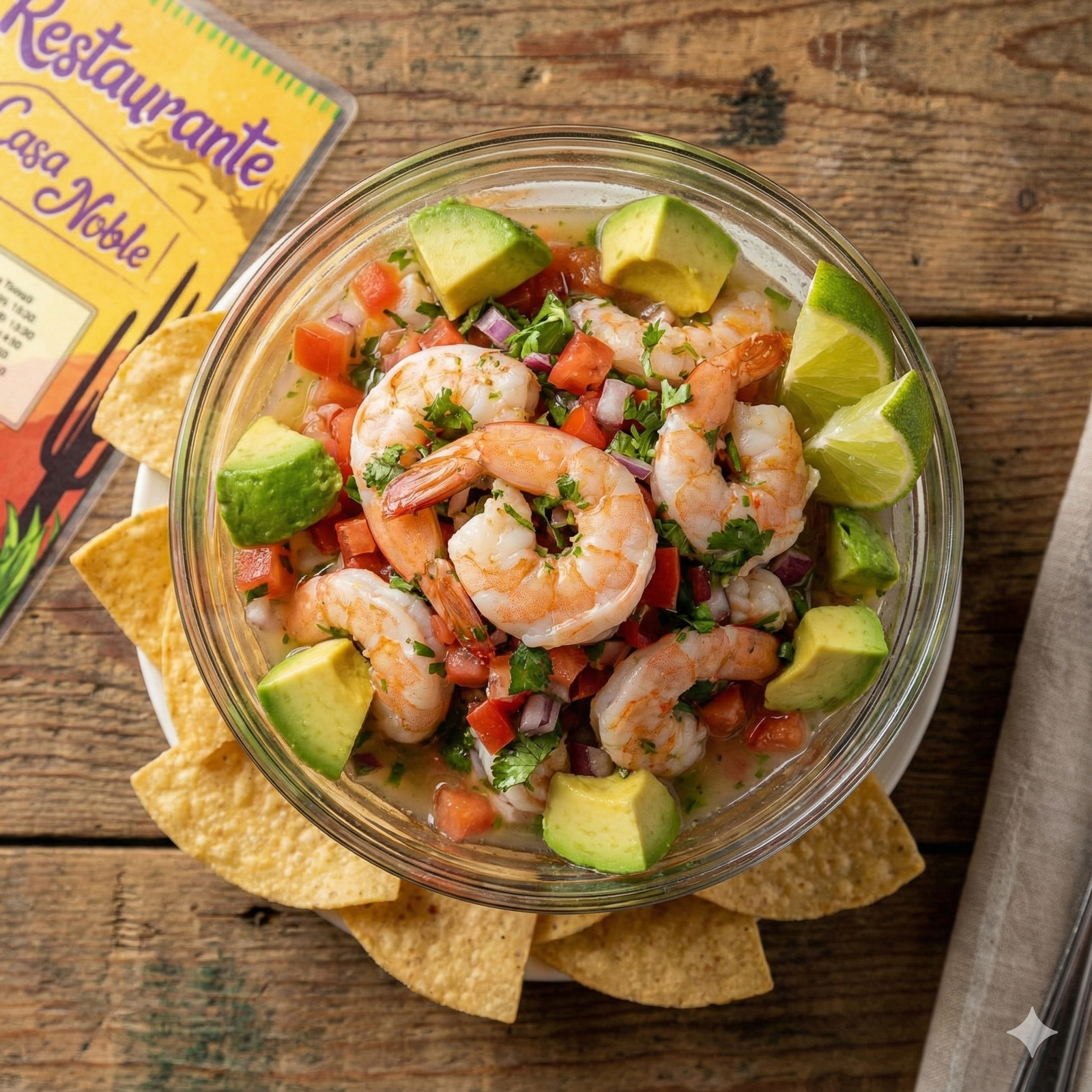 Ceviche de Camarón - Fresh shrimp ceviche